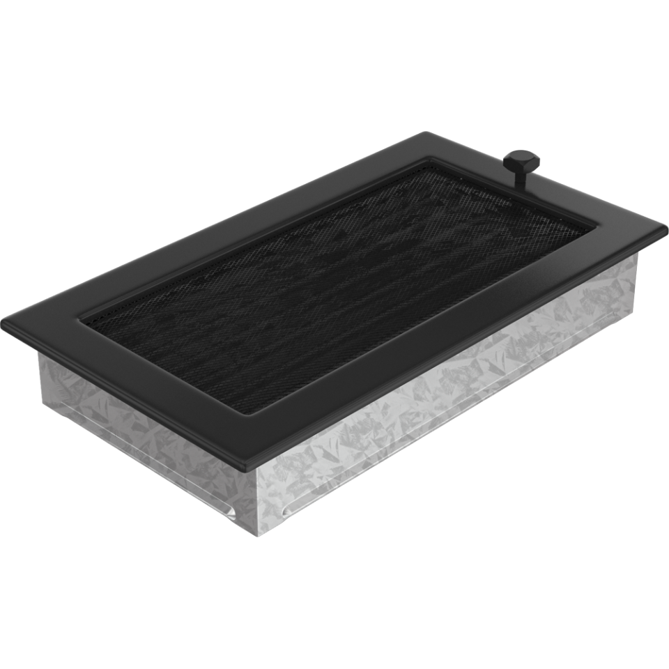 Kratki krbová mřížka 17x30 černá s žaluzií