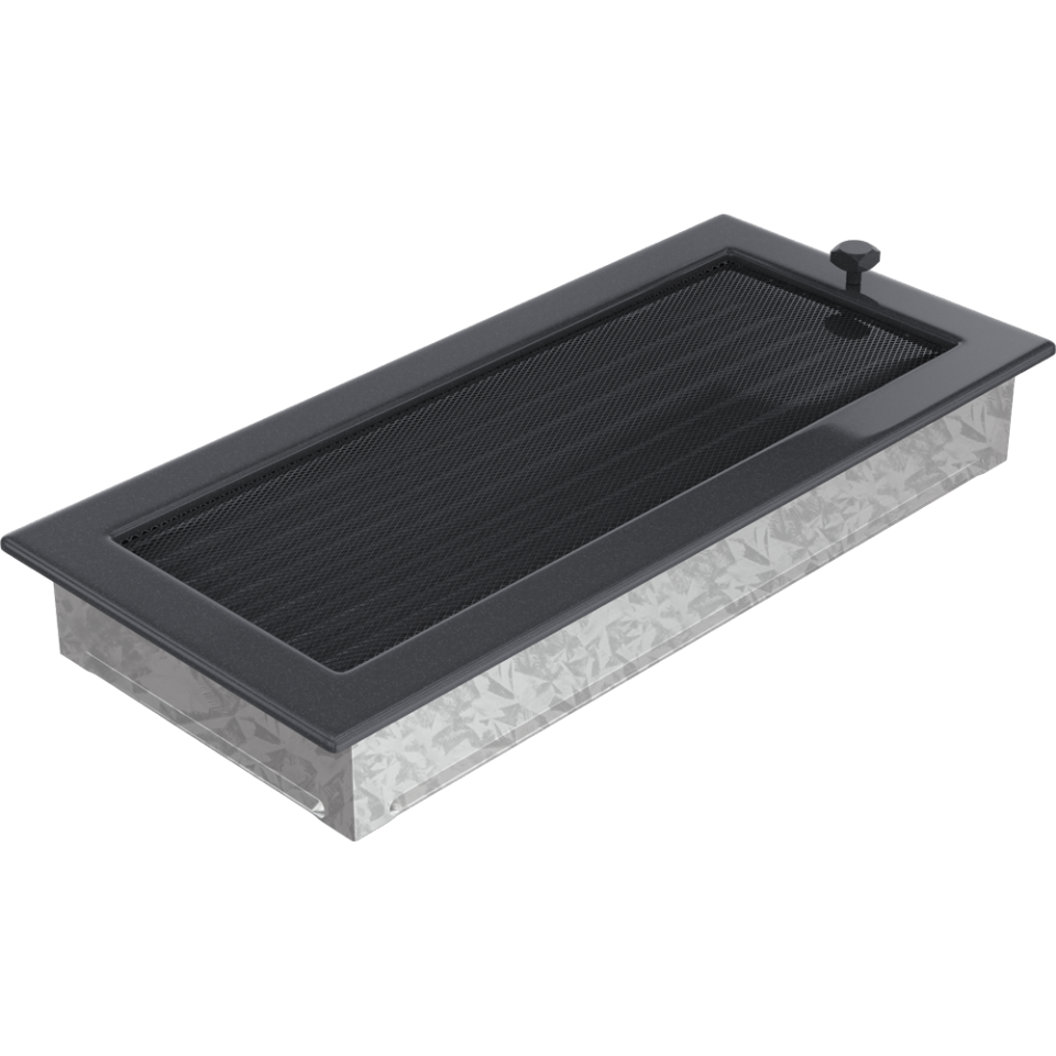 KRATKI krbová mřížka 17x37 grafit s žaluzií