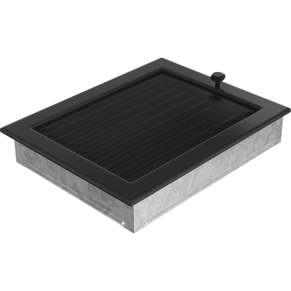 Kratki krbová mřížka 22x30 černá s žaluzií