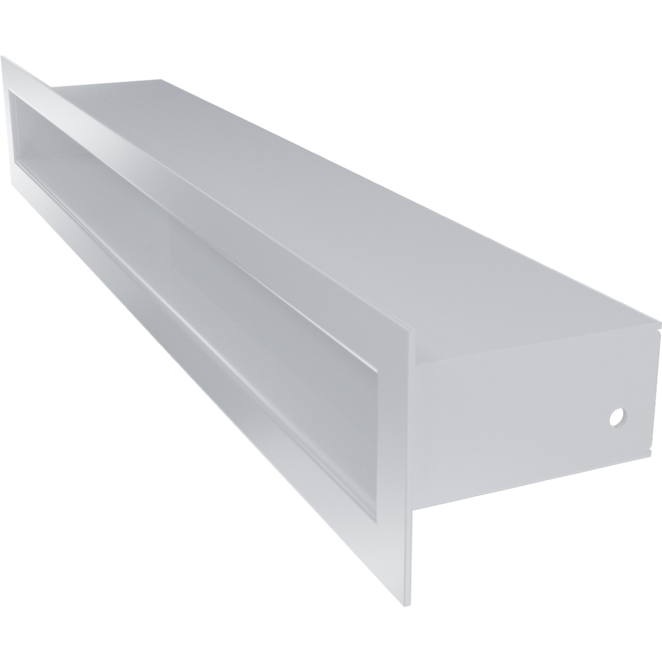 KRATKI krbová mřížka TUNEL 6x40 cm bílá