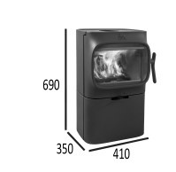 Jotul F105 R B černý lak