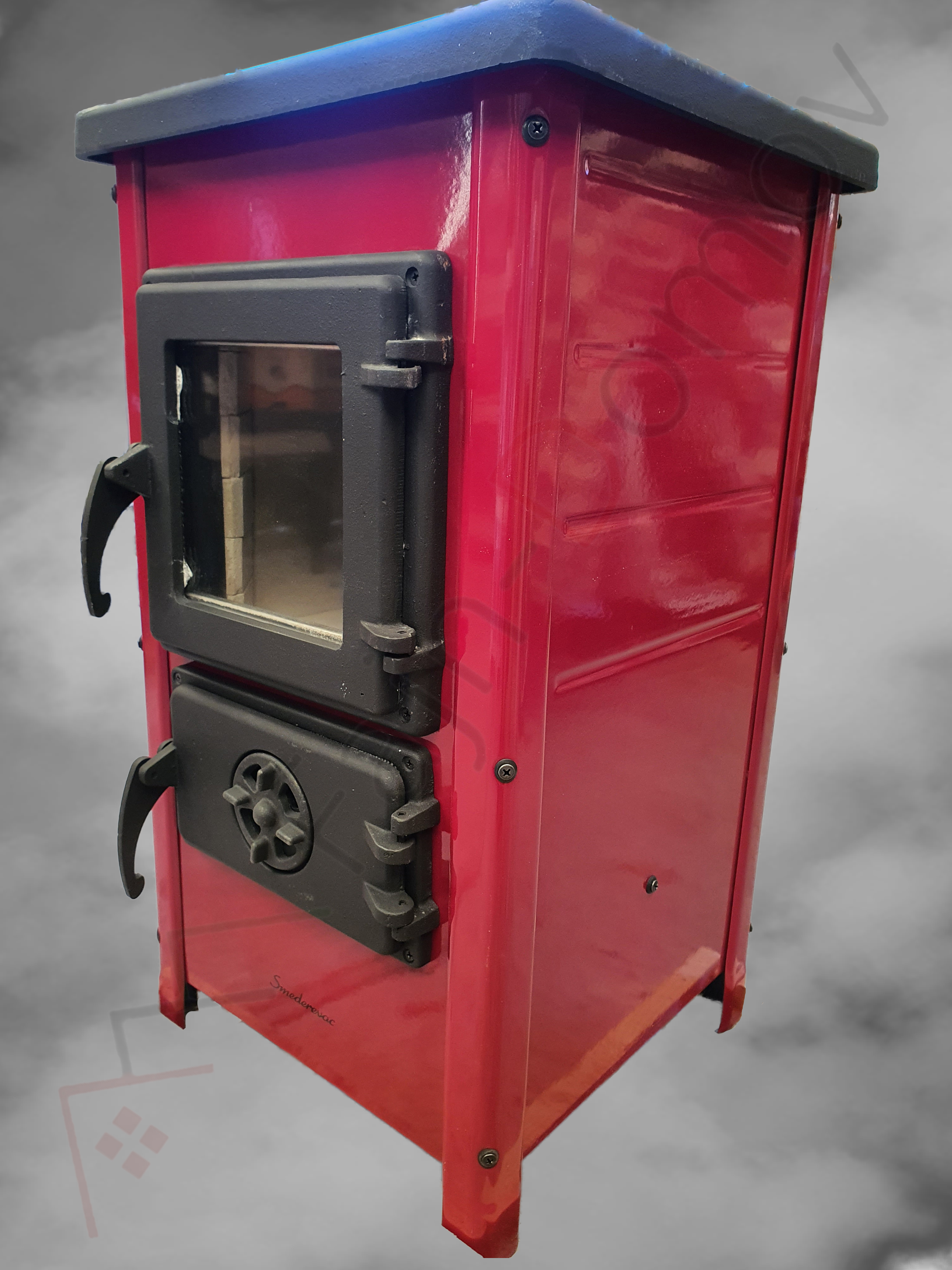 MBS SD HAPPY krbová kamna červená