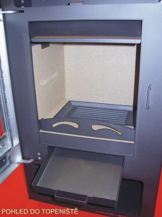 HAAS+SOHN ADRIA II krbová kamna s výměníkem černá, béžový obklad