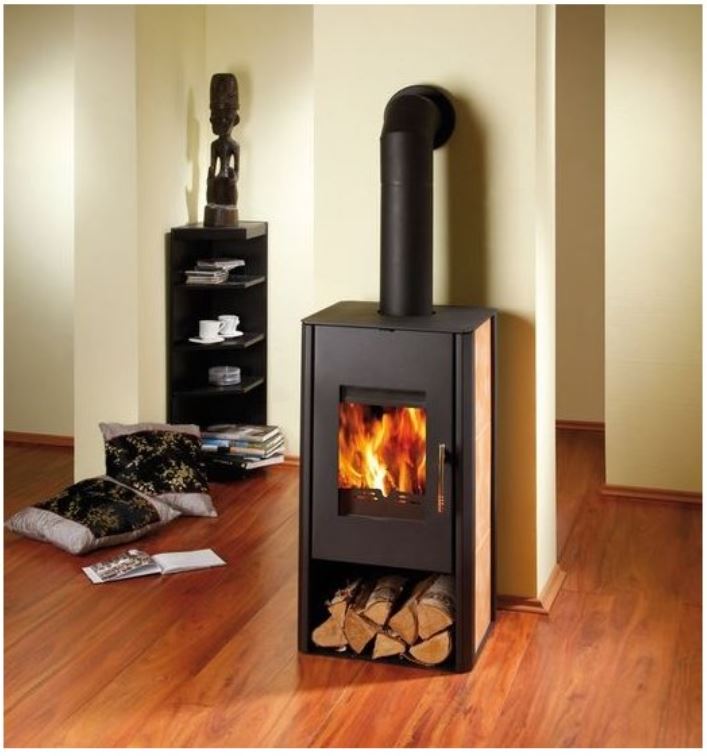 HAAS+SOHN MANTOVA AL II krbová kamna s výměníkem, černá, béžová