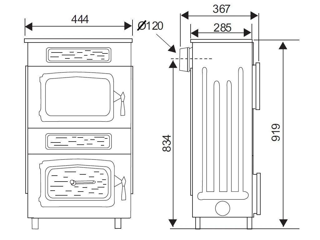 Wamsler KAMINO  OF 604  Classic 6kW kamna černá
