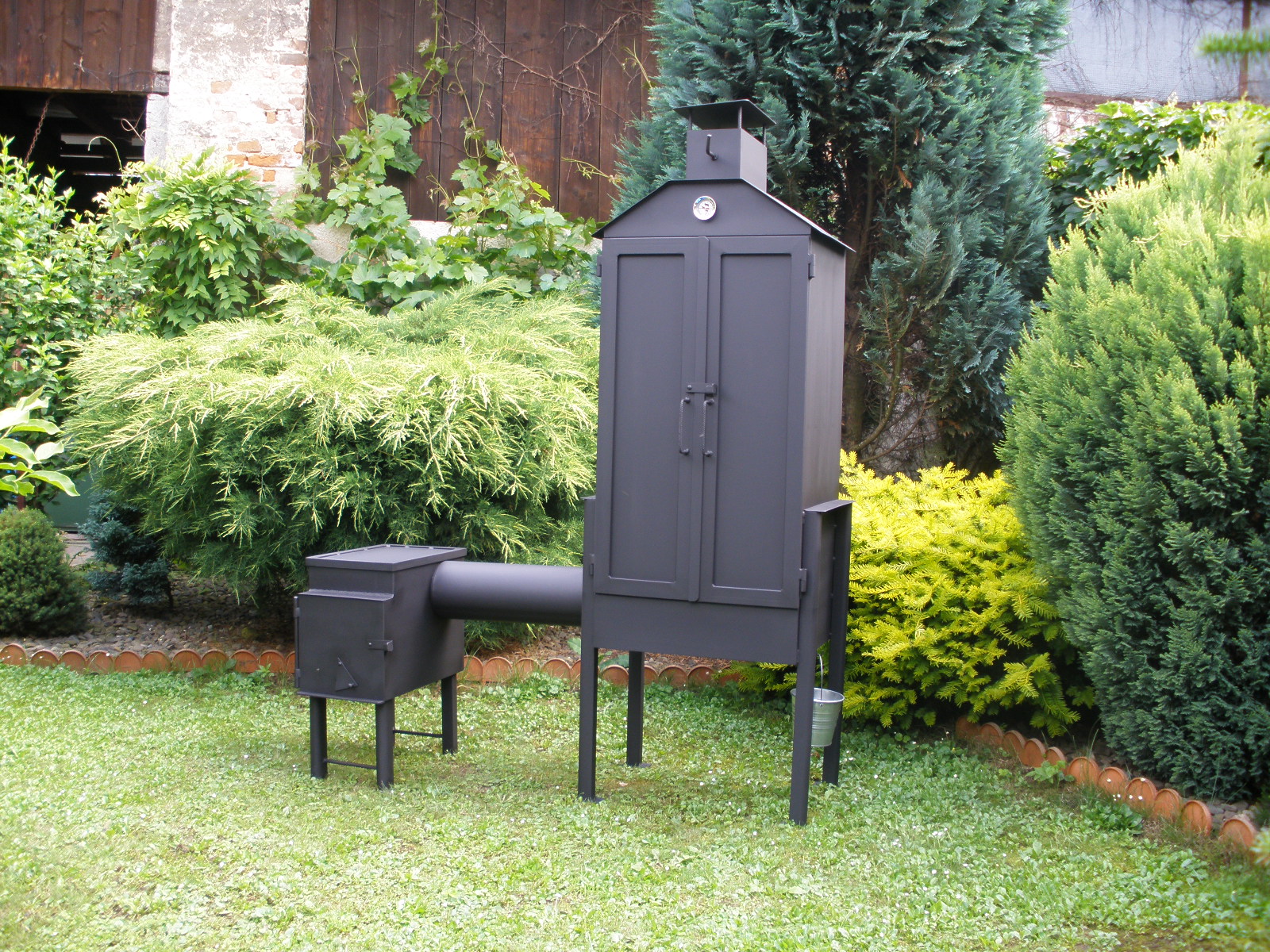 Kovová zahradní udírna - komlet set 180x55x40cm