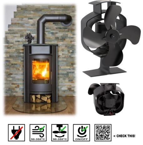 LIENBACHER Oscilační krbový ventilátor