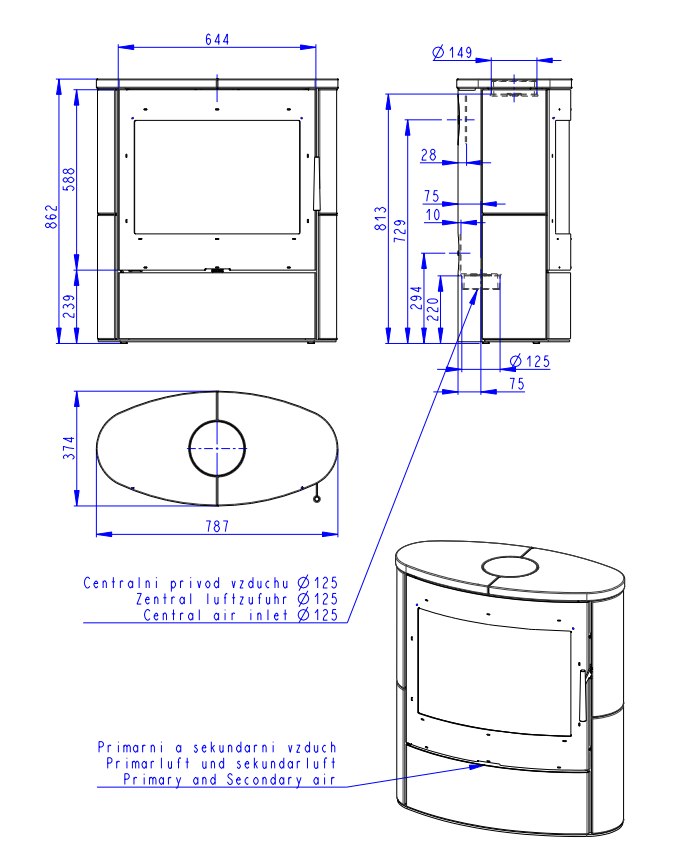Romotop NAVIA 01 keramika černá lesklá 49000
