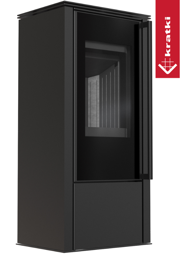 KRATKI HATI Ø 150 5,5 kW Ocelová kamna černá Thermotec