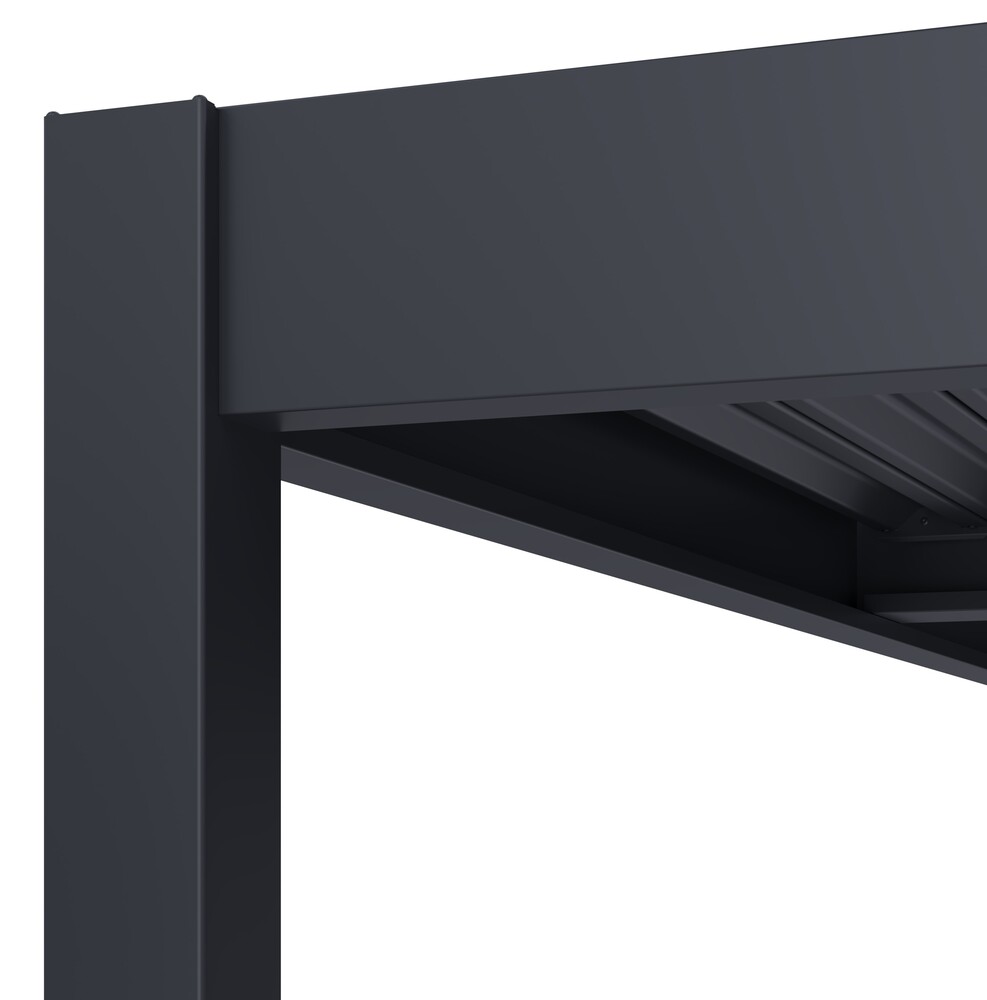 Bioklimatická pergola INTRO DUO 8x4 m, hliník - do stěny