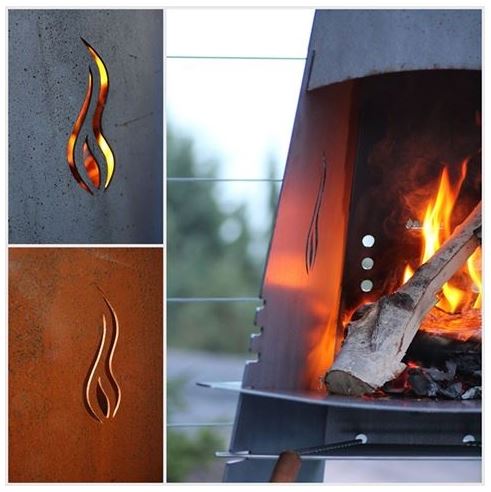 ADURO Venkovní krb/gril, nízkolegovaná ocel