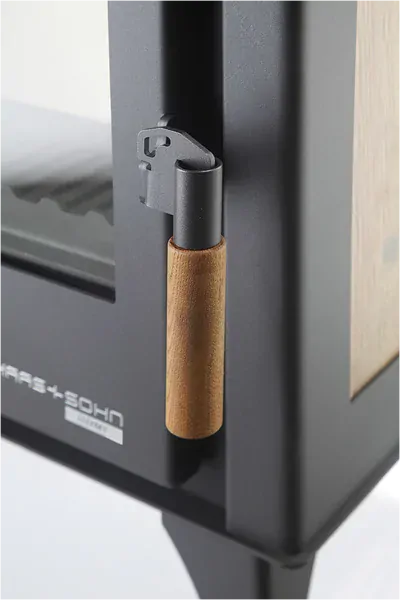 HAAS+SOHN FORESTA Krbová kamna, černá, dlažba dekor dřeva