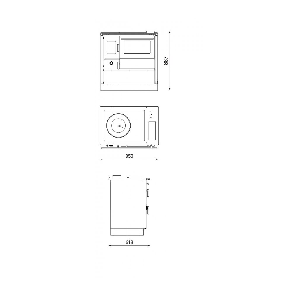 ALFA PLAM, sporák ALFA 85G ECO, 8,31 kW, pravý, bílý