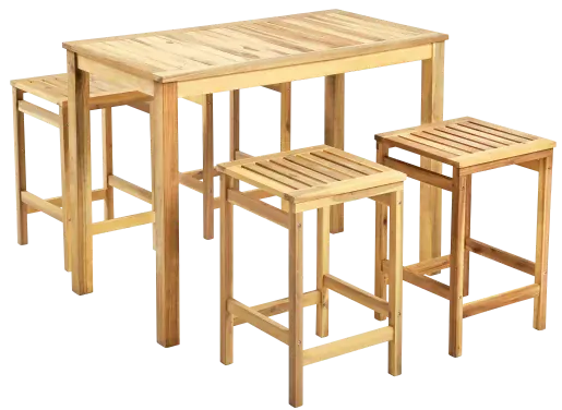 Zahradní barový set COLIN, dřevěný, 37 kg