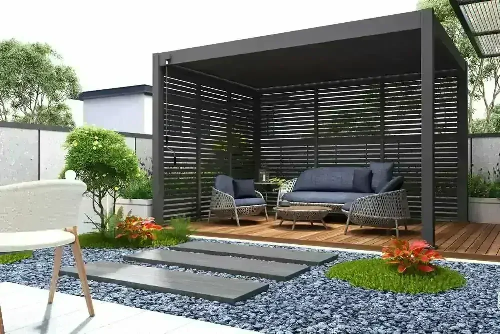 BIOKLIMATICKÁ PERGOLA INTRO PLUS 4X3 M, HLINÍK - VOLNĚ STOJÍCÍ