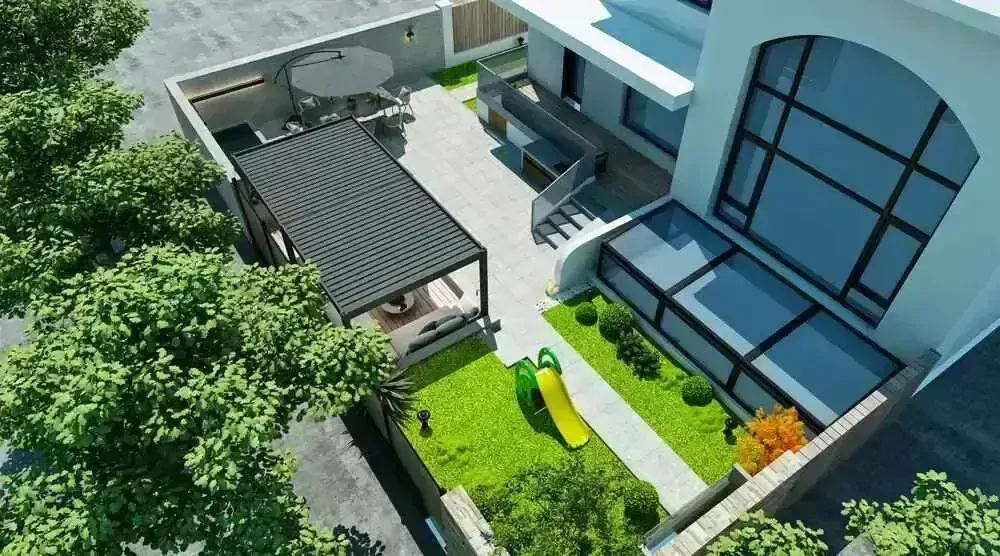 BIOKLIMATICKÁ PERGOLA INTRO PLUS 6X3 M, HLINÍK - VOLNĚ STOJÍCÍ