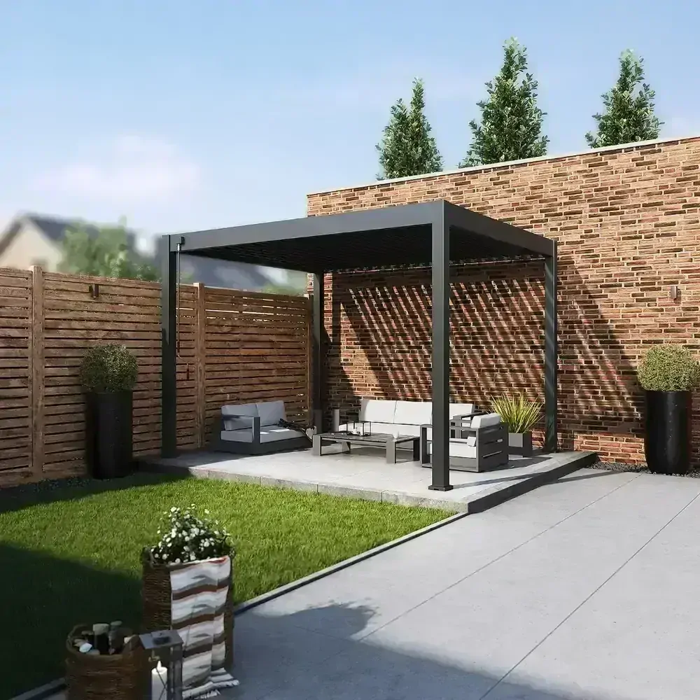 BIOKLIMATICKÁ PERGOLA INTRO NEO 3,6X3 M, HLINÍK A OCEL - VOLNĚ STOJÍCÍ