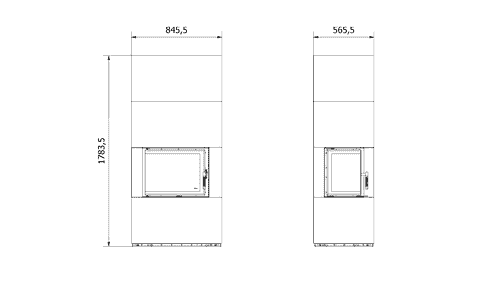 Kratki FLOKI BOX levý, granit Indian Black