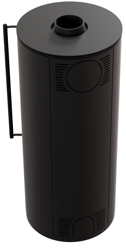 KRATKI SVEN Ø 150 7 kW Ocelová kamna černá Thermotec