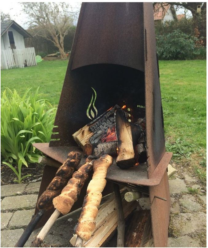 ADURO Venkovní krb/gril, nízkolegovaná ocel