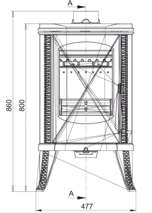 GUČA ELIPTIKO litinová krbová kamna