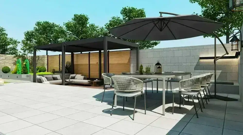 BIOKLIMATICKÁ PERGOLA INTRO PLUS 6X3 M, HLINÍK - VOLNĚ STOJÍCÍ