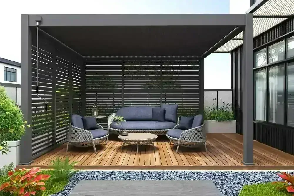 BIOKLIMATICKÁ PERGOLA INTRO NEO 4X3 M, HLINÍK - VOLNĚ STOJÍCÍ