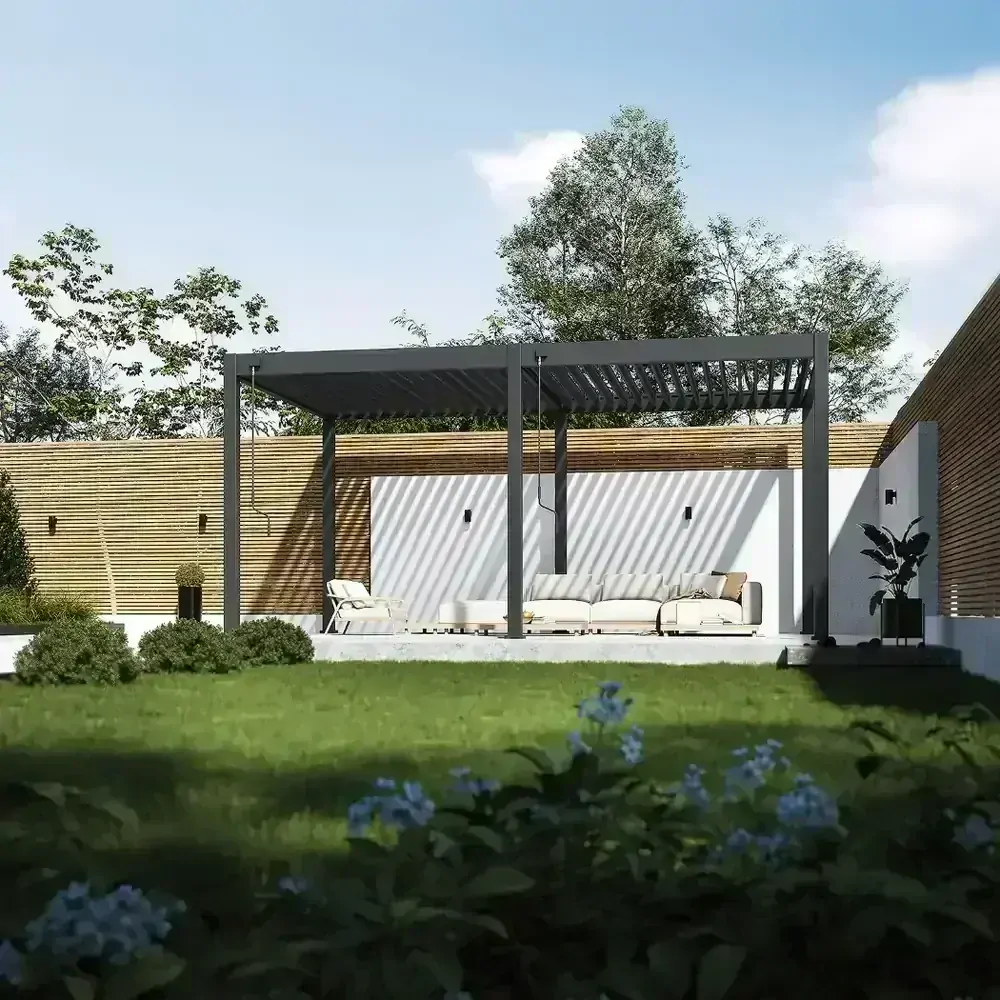 BIOKLIMATICKÁ PERGOLA INTRO NEO 5,3X3 M, HLINÍK A OCEL - VOLNĚ STOJÍCÍ