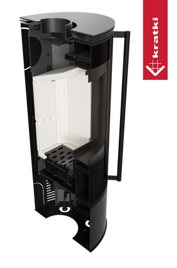 KRATKI ERIK Ø 150 5,5 kW Ocelová kamna