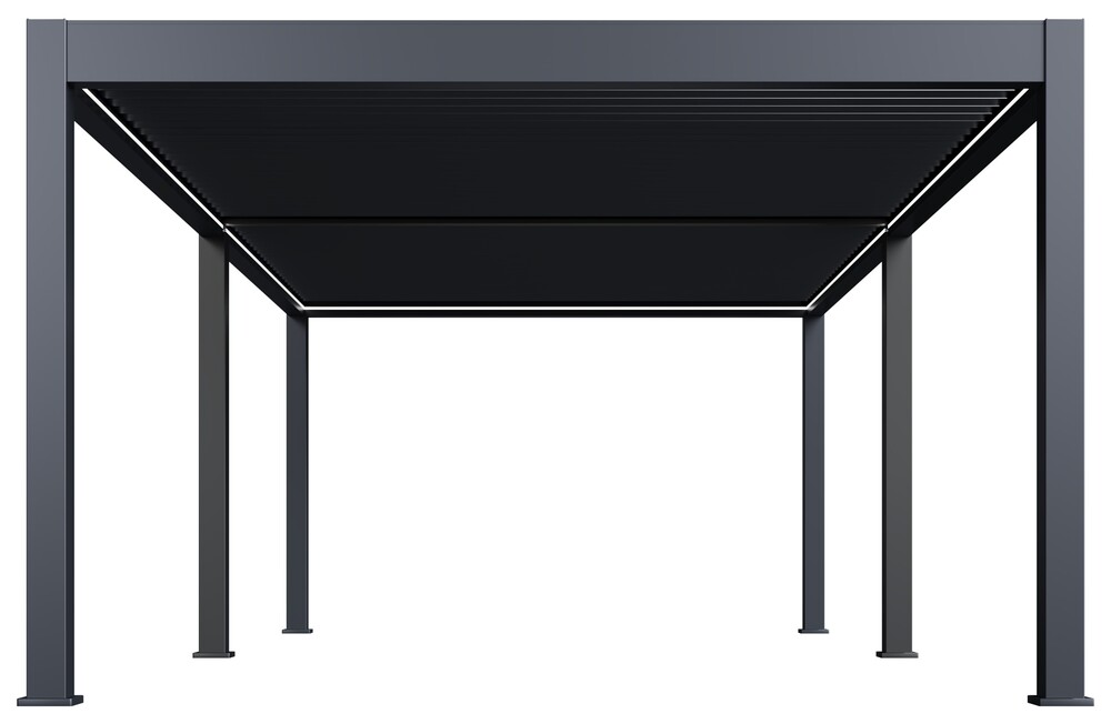 Luxusní ELEKTRICKÁ bioklimatická pergola PRESTIGE 8x4 m, hliník - volně stojící