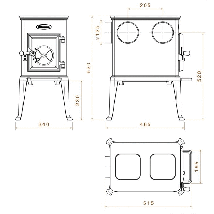 DOVRE 100 CBS litinová krbová kamna