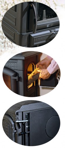 NORDICA ISETTA CON CERCHI EVO krbová kamna s bočním přikládáním a varnou plotnou