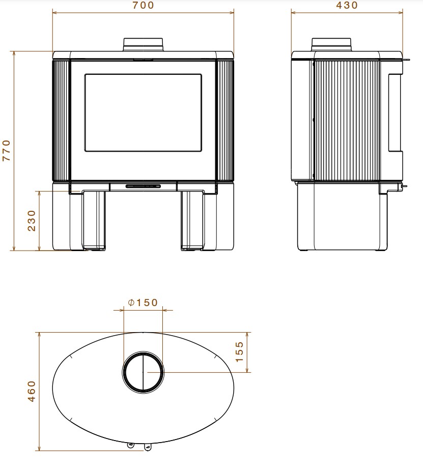 DOVRE BOW litinová krbová kamna