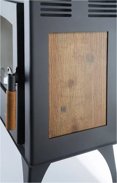 HAAS+SOHN FORESTA Krbová kamna, černá, dlažba dekor dřeva