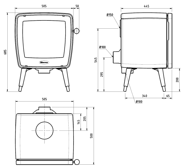 DOVRE VINTAGE 35 krbová kamna černá