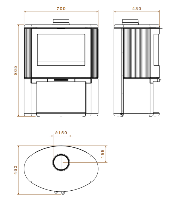 DOVRE BOW/WB litinová krbová kamna