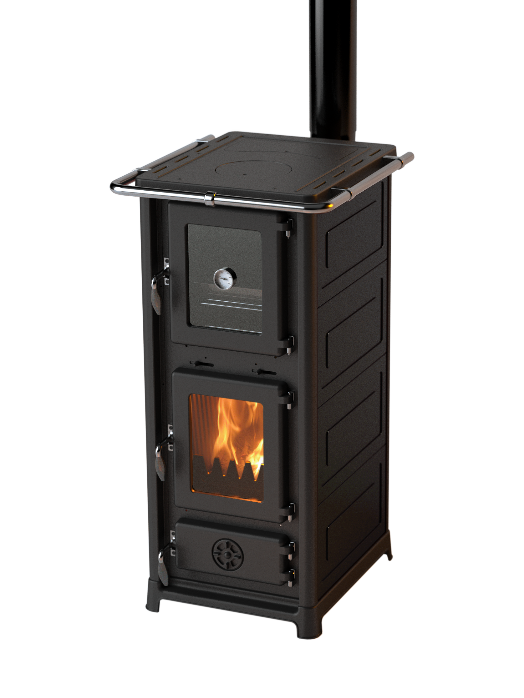MBS OLYMPIA II kamna na tuhá paliva 8,5kW, černá