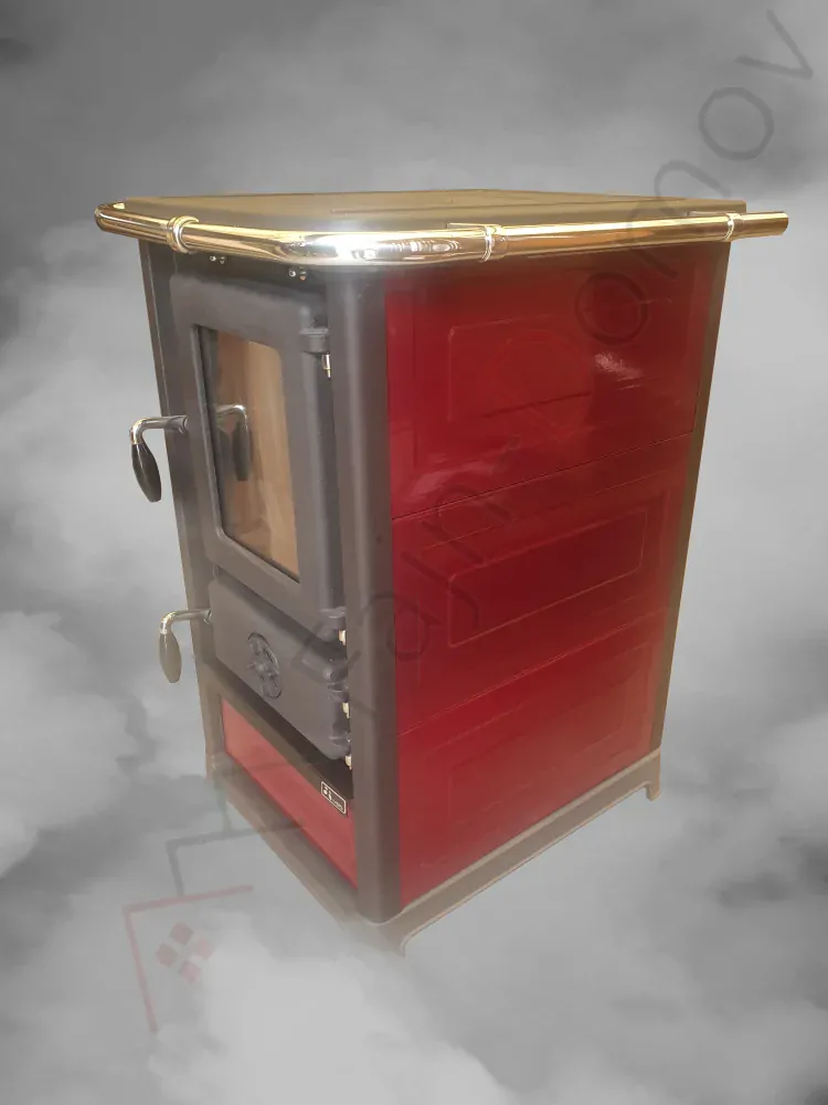 MBS SD OLYMP PLUS krbová kamna tmavě červená