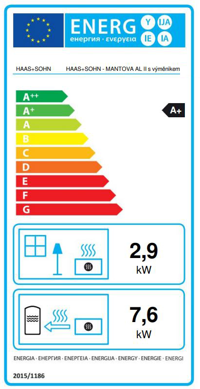 HAAS+SOHN MANTOVA AL II krbová kamna s výměníkem, černá, béžová