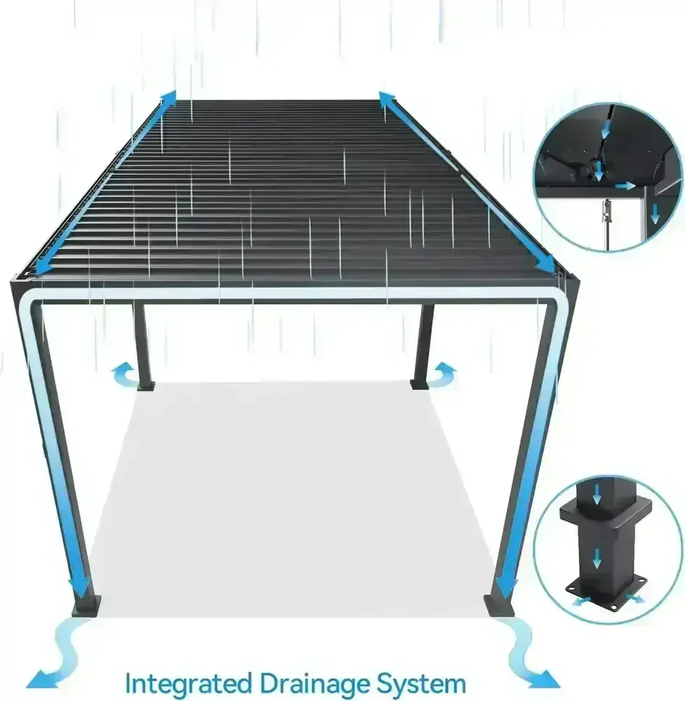 BIOKLIMATICKÁ PERGOLA INTRO PLUS 4X3 M, HLINÍK - VOLNĚ STOJÍCÍ