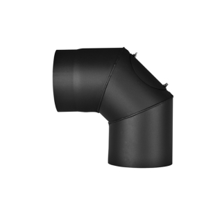  Kouřovod koleno čistící 160/90/1,5 mm černé