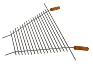 ADURO nerezový rošt ke krbu (dřevěná madla)