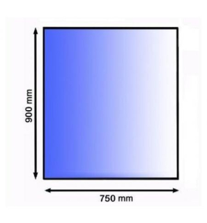 SKLO POD KAMNA, 8 mm 90x75 cm
