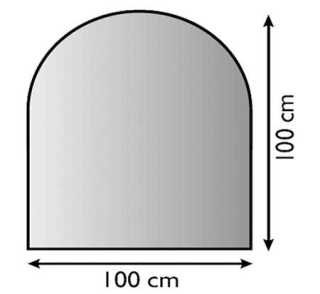 SKLO POD KAMNA, 8mm 100x100 cm oblouk