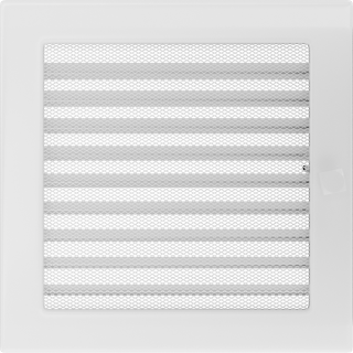 Kratki krbová mřížka 22x22 bílá s žaluzií