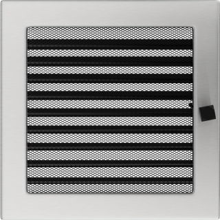 Kratki krbová mřížka 22x22 nerez s žaluzií