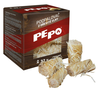 PE-PO podpalovač dřevitá vlna 32 ks