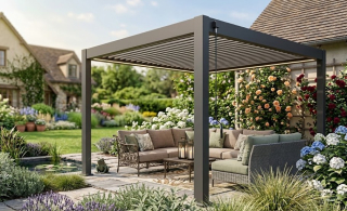 BIOKLIMATICKÁ PERGOLA INTRO NEO 3,6X3 M, HLINÍK A OCEL - VOLNĚ STOJÍCÍ