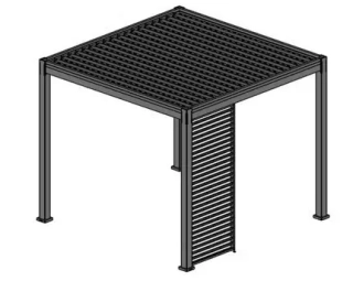 PANEL ZASTÍNĚNÍ HORIZONTÁLNÍ 1 M PRO BIOKLIMATICKOU PERGOLU